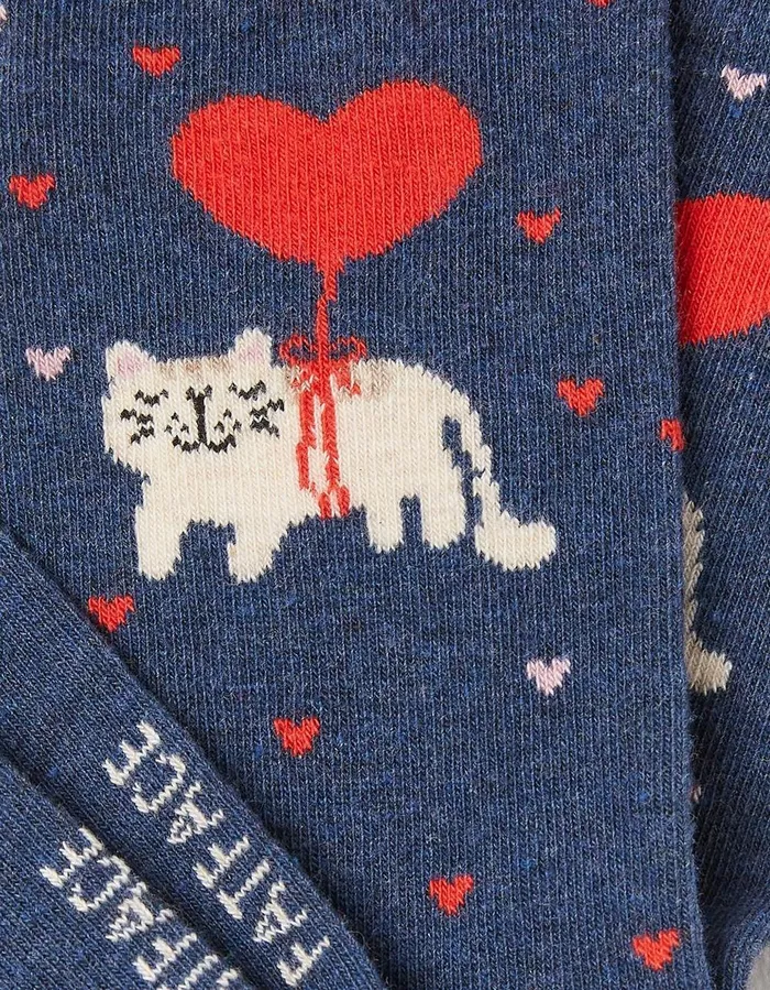 1 Pack Cat Balloon Socks Navy Women FatFace Socks Underwear and Tights