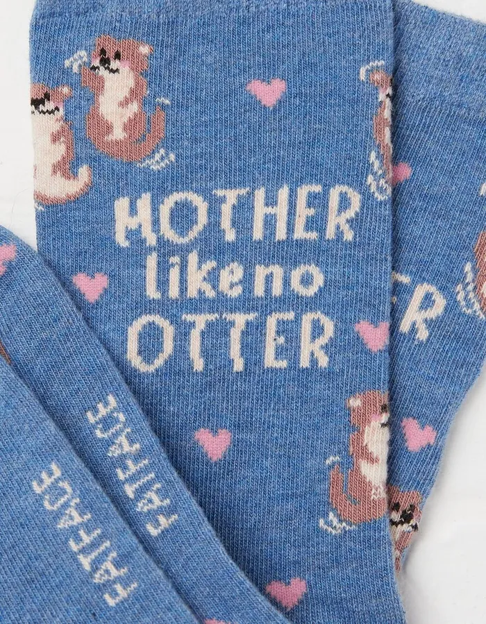 1 Pack Mother Like No Otter Socks Blue Marl Women FatFace Socks Underwear and Tights