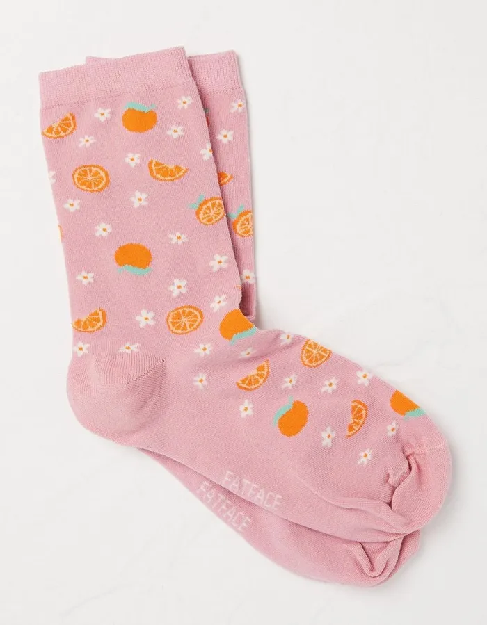1 Pack Orange Socks Pink Women FatFace Socks Underwear and Tights