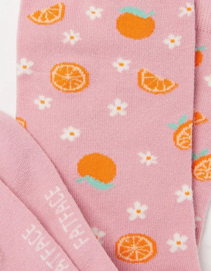 1 Pack Orange Socks Pink Women FatFace Socks Underwear and Tights