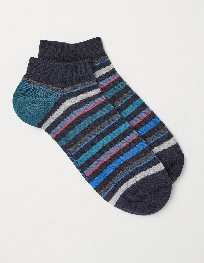 1 Pack Oscar Stripe Trainer Socks Multi Men FatFace Socks and Underwear