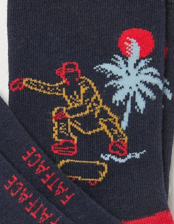 1 Pack Skate Socks Red GirlsBoys FatFace Socks