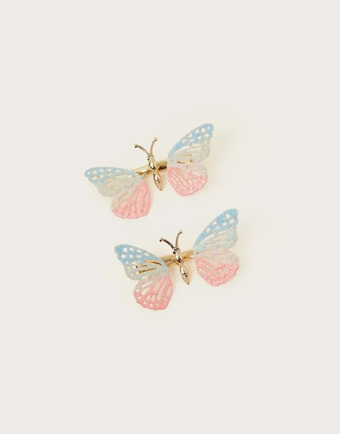 2Pack Flutter Butterfly Hair Clips Children Monsoon Girls039 Hair Accessories