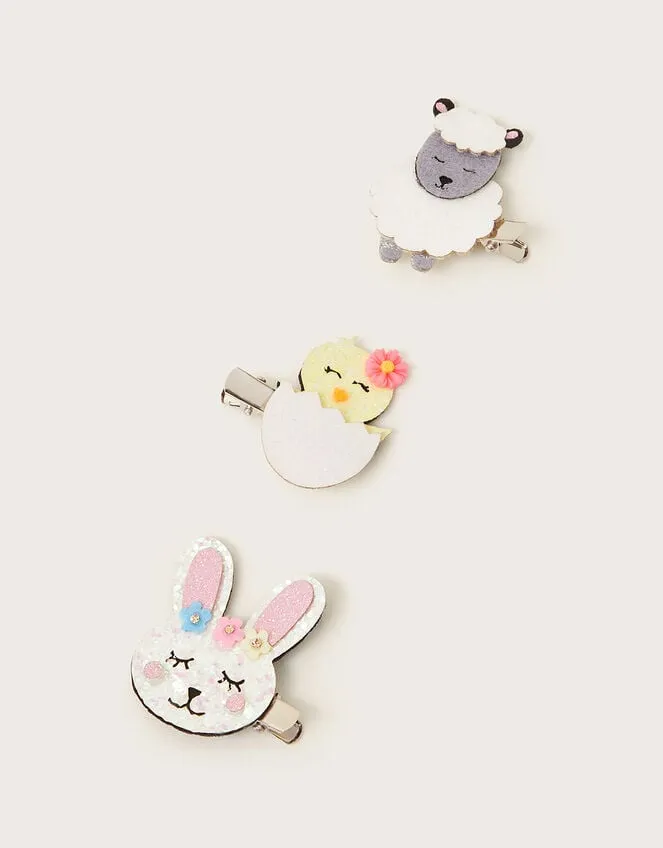 3Pack Easter Friends Hair Clips Children Monsoon Girls039 Hair Accessories