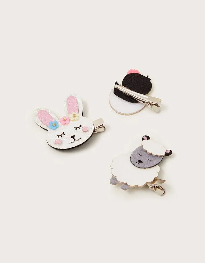 3Pack Easter Friends Hair Clips Children Monsoon Girls039 Hair Accessories