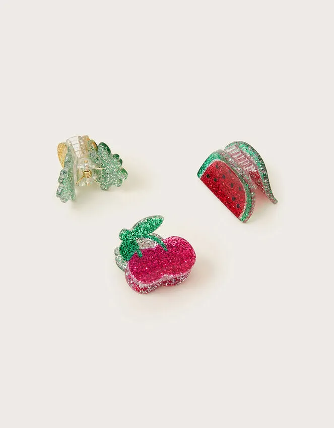 3Pack Fruit Glitter Claw Clips Children Monsoon Girls039 Hair Accessories