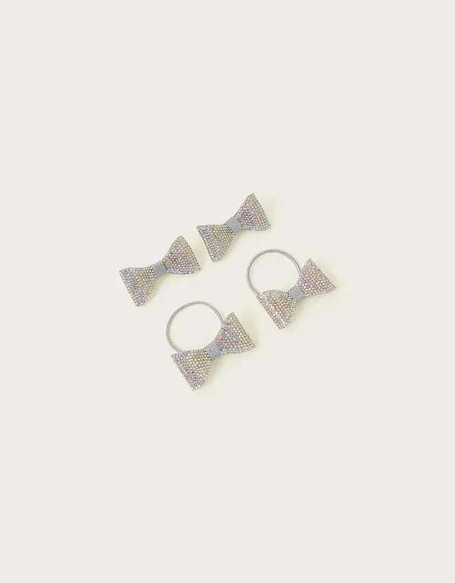 4Pack Diamante Bow Hair Set Children Monsoon Girls039 Hair Accessories