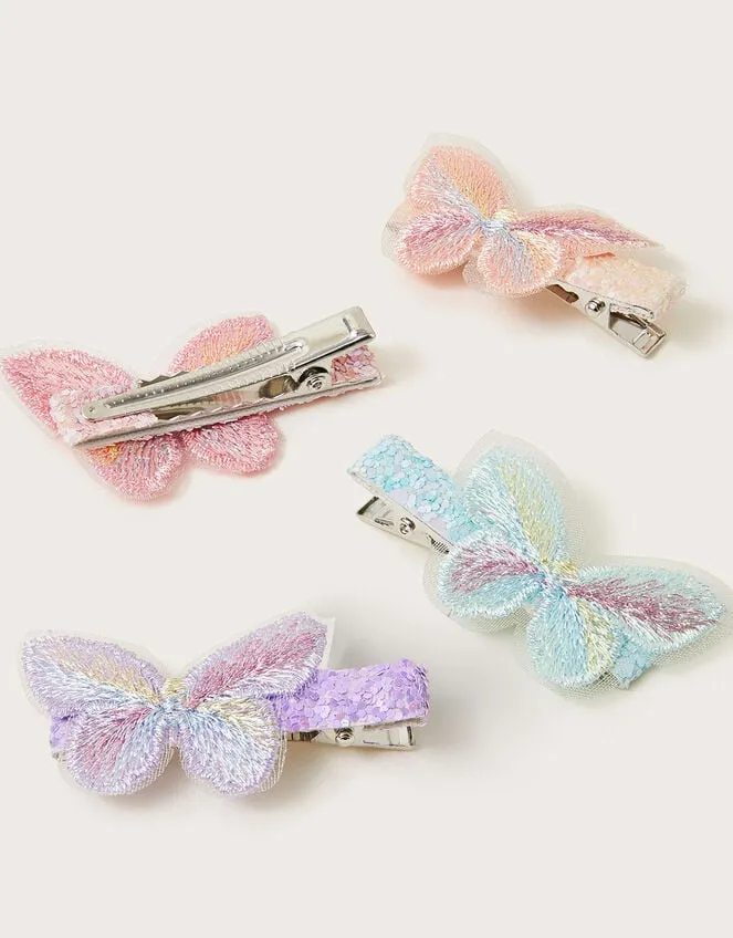 4Pack Ombre Butterfly Clips Children Monsoon Girls039 Hair Accessories