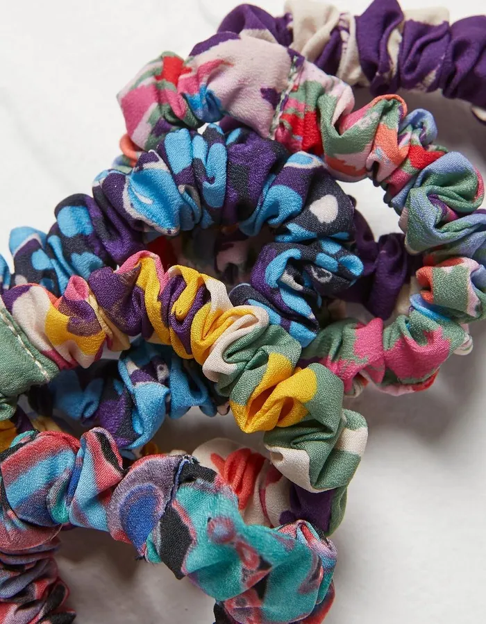 5 Pack Art Club Scrunchies Multi Women FatFace Hair Accessories