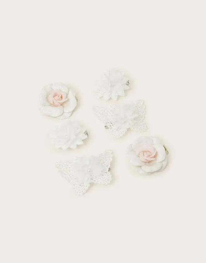 6Pack Bridesmaid Clips Children Monsoon Girls039 Hair Accessories