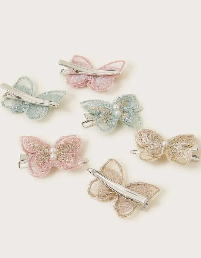 6Pack Butterfly Hair Clips Children Monsoon Girls039 Hair Accessories