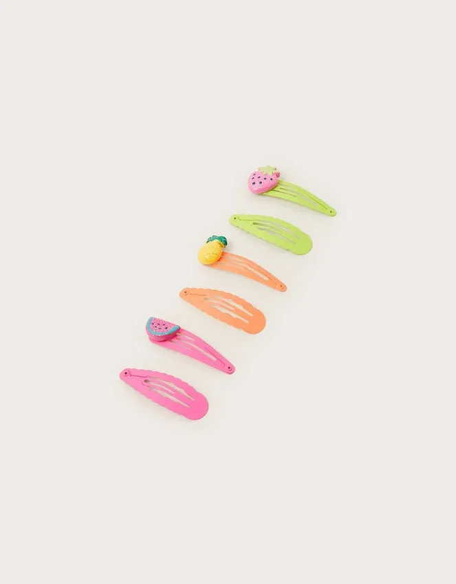 6Pack Fruity Hair Clips Children Monsoon Girls039 Hair Accessories