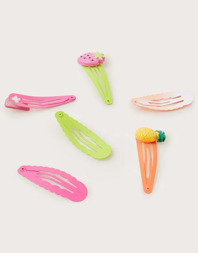 6Pack Fruity Hair Clips Children Monsoon Girls039 Hair Accessories