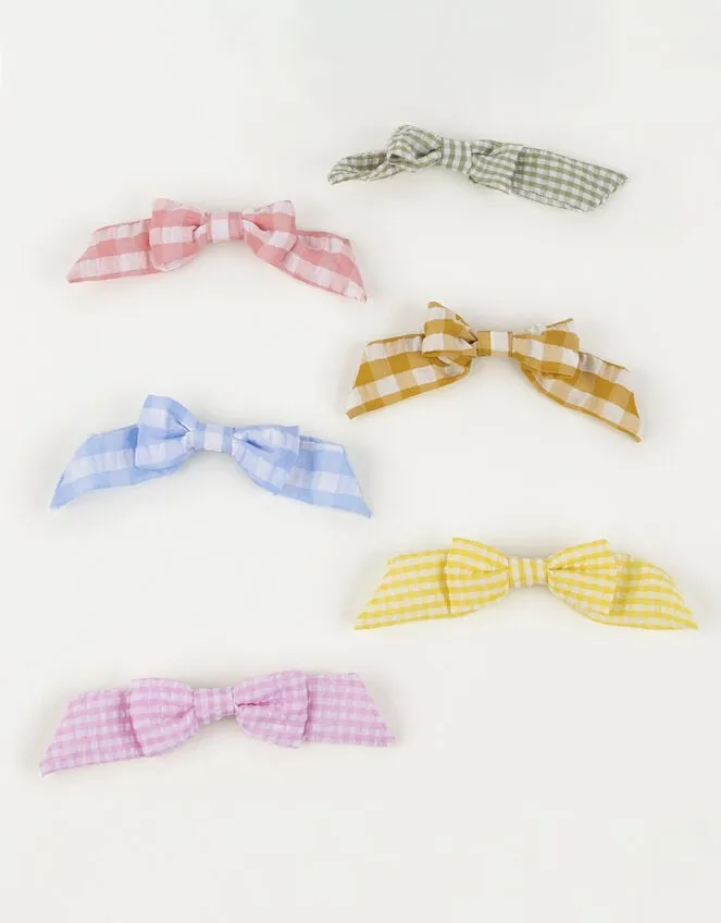 6Pack Meri Meri Gingham Hair Bows Children Monsoon Girls039 Hair Accessories