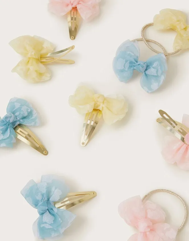 9Piece Lacey Bow Hair Set Children Monsoon Girls039 Hair Accessories