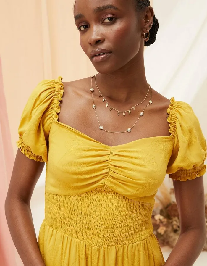 Acacia Jumpsuit Golden Yellow Women FatFace Jumpsuits and Playsuits
