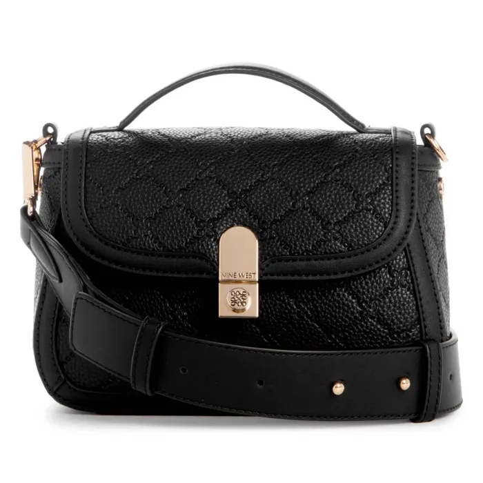 Adelaide Mini Crossbody Flap Black WomenMen Nine West Crossbody