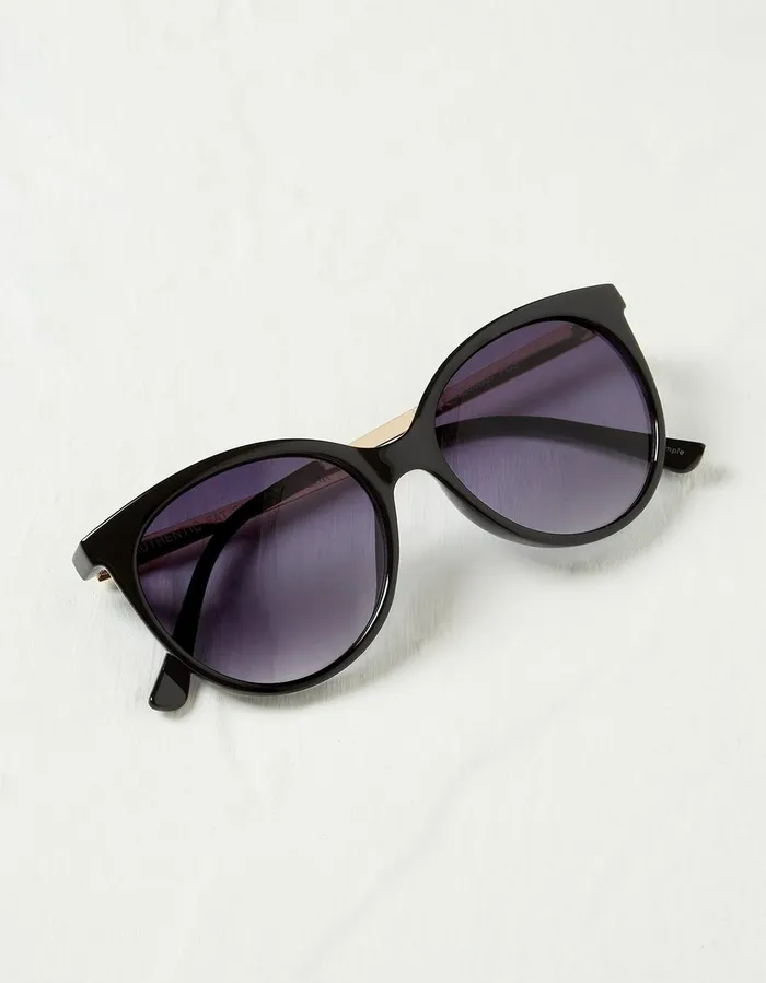 Adele Cat Eye Sunglasses Black Women FatFace Sunglasses