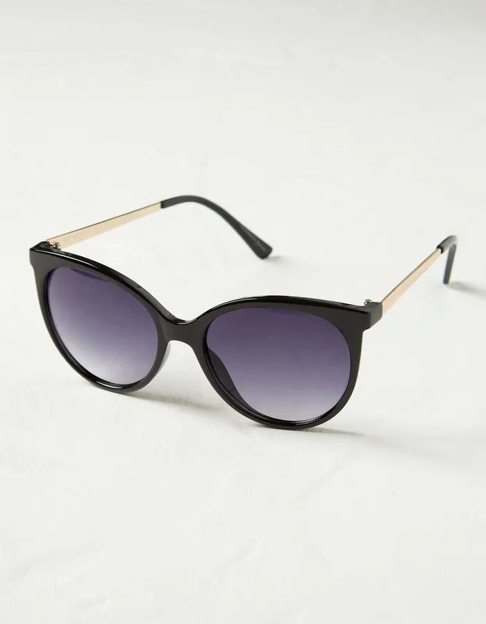 Adele Cat Eye Sunglasses Black Women FatFace Sunglasses