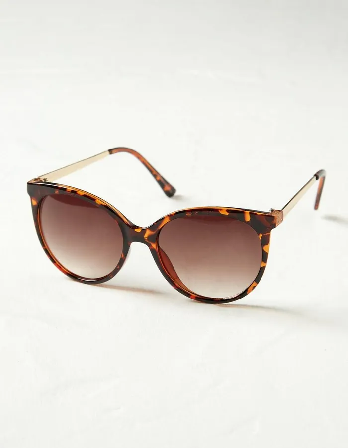 Adele Cat Eye Sunglasses Brown Women FatFace Sunglasses