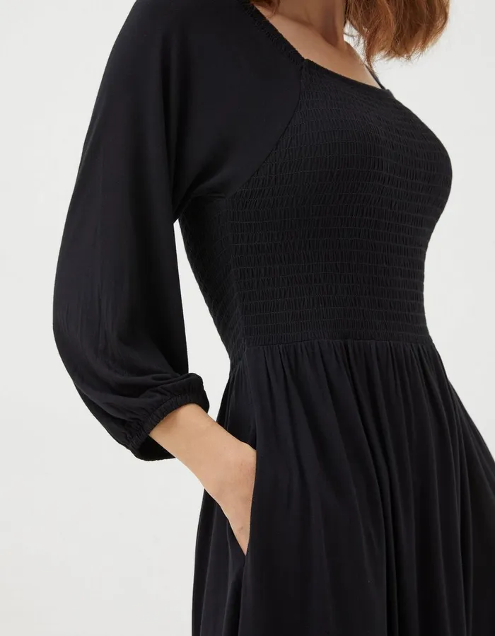 Adeline Jersey Dress Black Women FatFace Dresses