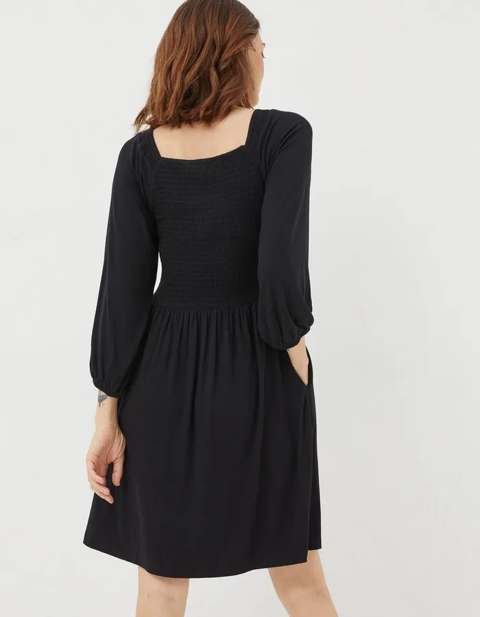 Adeline Jersey Dress Black Women FatFace Dresses