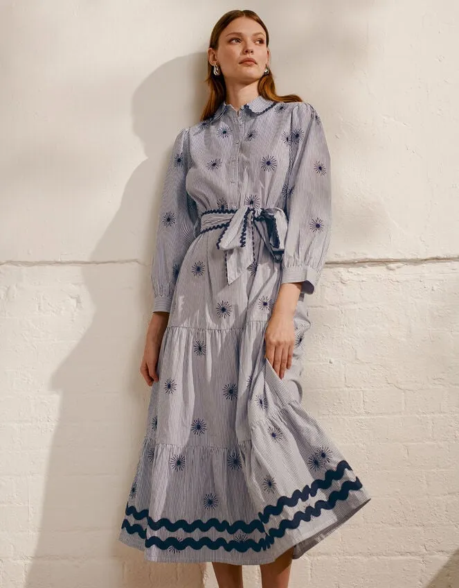 Adira Shirt Dress Blue Women Monsoon Dresses