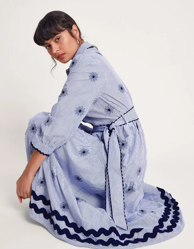 Adira Shirt Dress Blue Women Monsoon Dresses