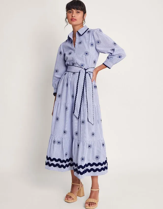 Adira Shirt Dress Blue Women Monsoon Dresses