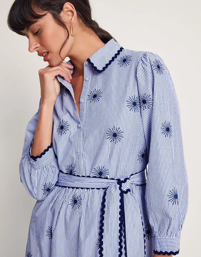 Adira Shirt Dress Blue Women Monsoon Dresses
