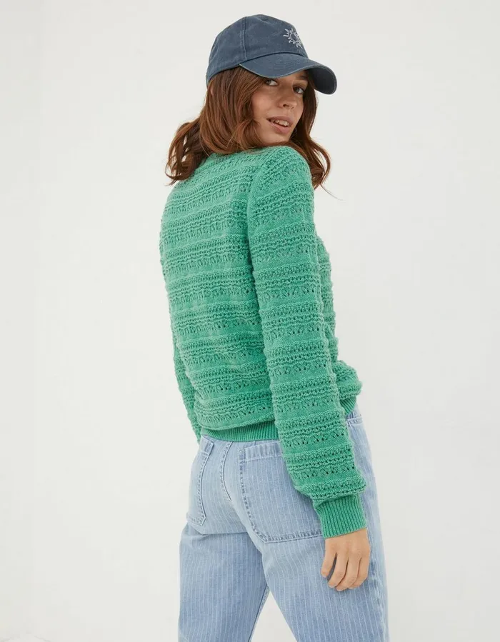 Adrinenna Crew Neck Jumper Bright Green Women FatFace Knitwear