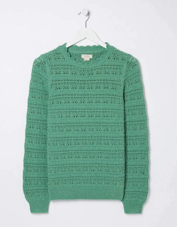 Adrinenna Crew Neck Jumper Bright Green Women FatFace Knitwear