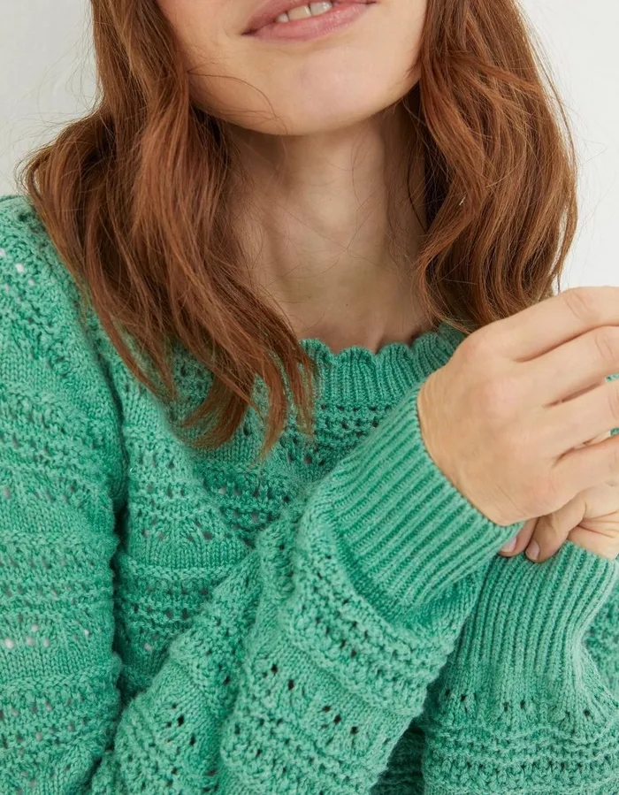 Adrinenna Crew Neck Jumper Bright Green Women FatFace Knitwear