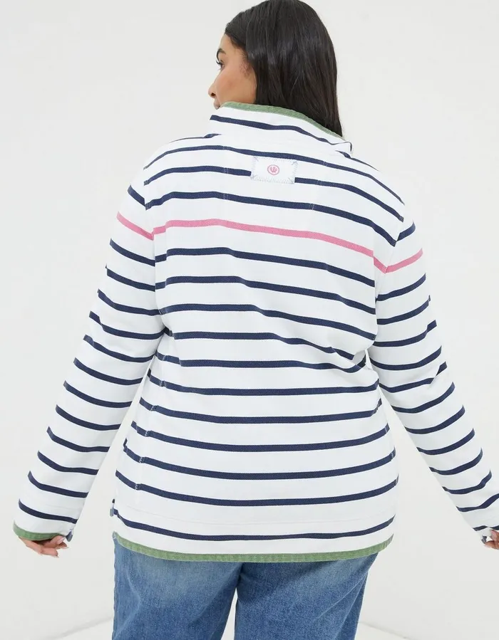 Airlie Breton Stripe Sweatshirt Ivory Women FatFace Sweatshirts and Hoodies