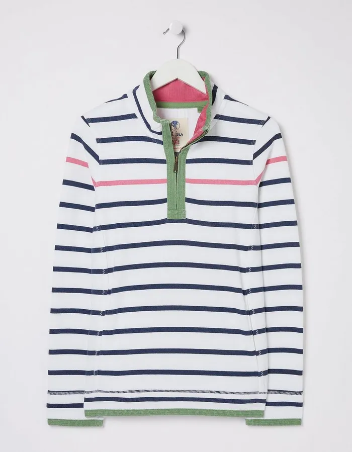 Airlie Breton Stripe Sweatshirt Ivory Women FatFace Sweatshirts and Hoodies