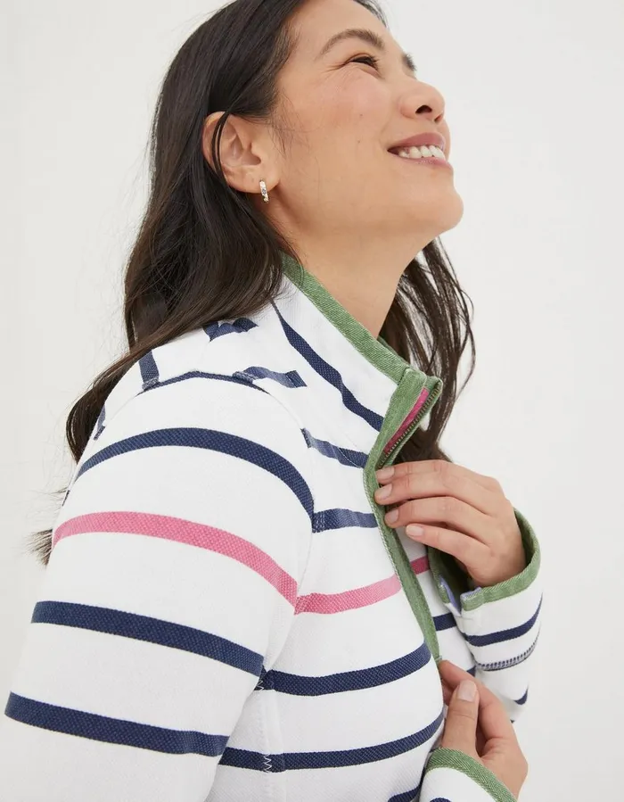 Airlie Breton Stripe Sweatshirt Ivory Women FatFace Sweatshirts and Hoodies