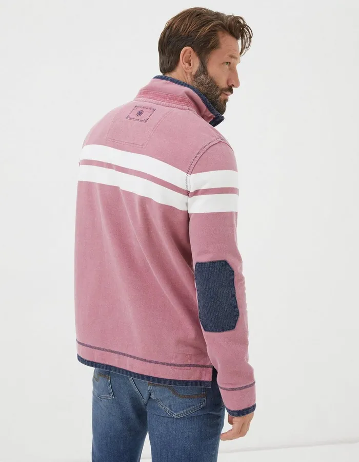 Airlie Multi Chest Stripe Sweatshirt Light Pink Men FatFace Sweatshirts and Hoodies