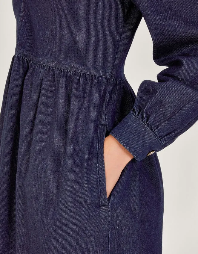 Alana Zip Midi Dress Blue Women Monsoon Dresses