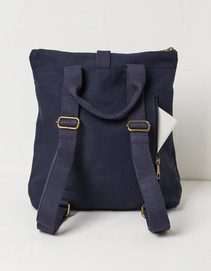 Alba Canvas Backpack Navy Women FatFace Bags and Purses