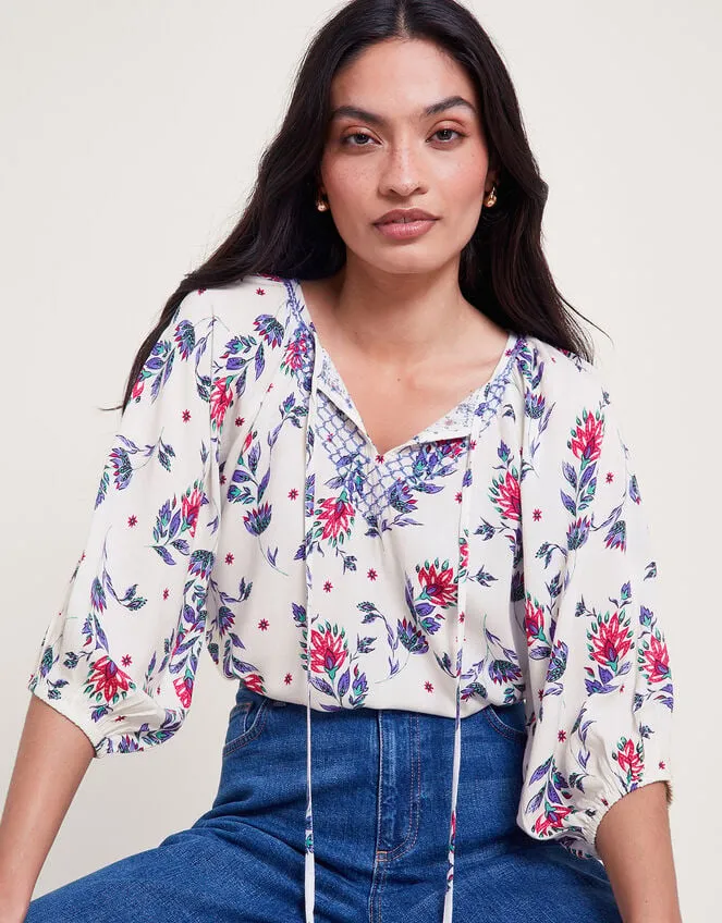 Aldina Floral Print Top Ivory Women Monsoon Tops and Blouses