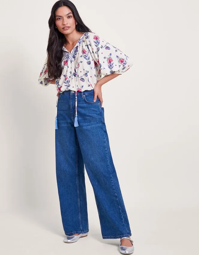 Aldina Floral Print Top Ivory Women Monsoon Tops and Blouses