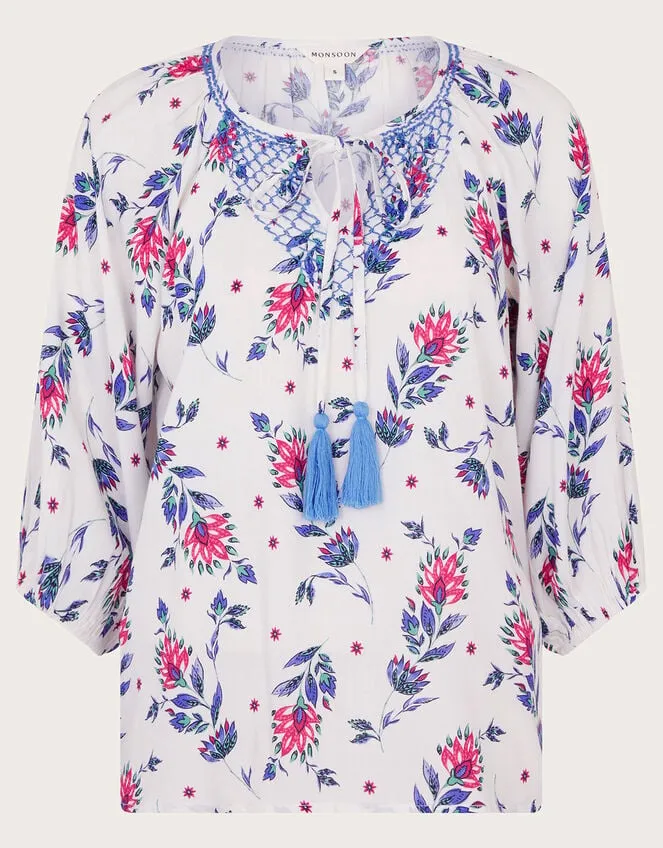 Aldina Floral Print Top Ivory Women Monsoon Tops and Blouses