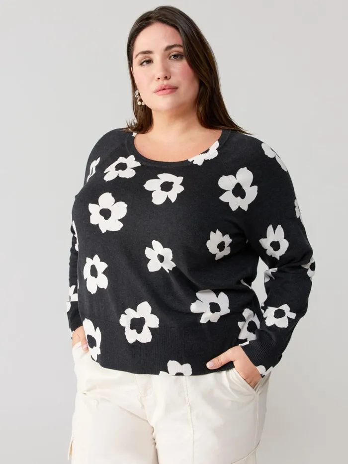 All Day Long Sweater Flower Pop Inclusive Collection Women Sanctuary Clothing Inclusive