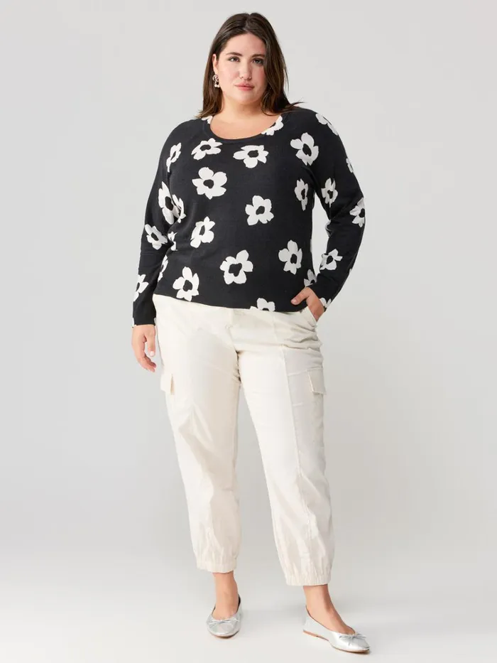 All Day Long Sweater Flower Pop Inclusive Collection Women Sanctuary Clothing Inclusive