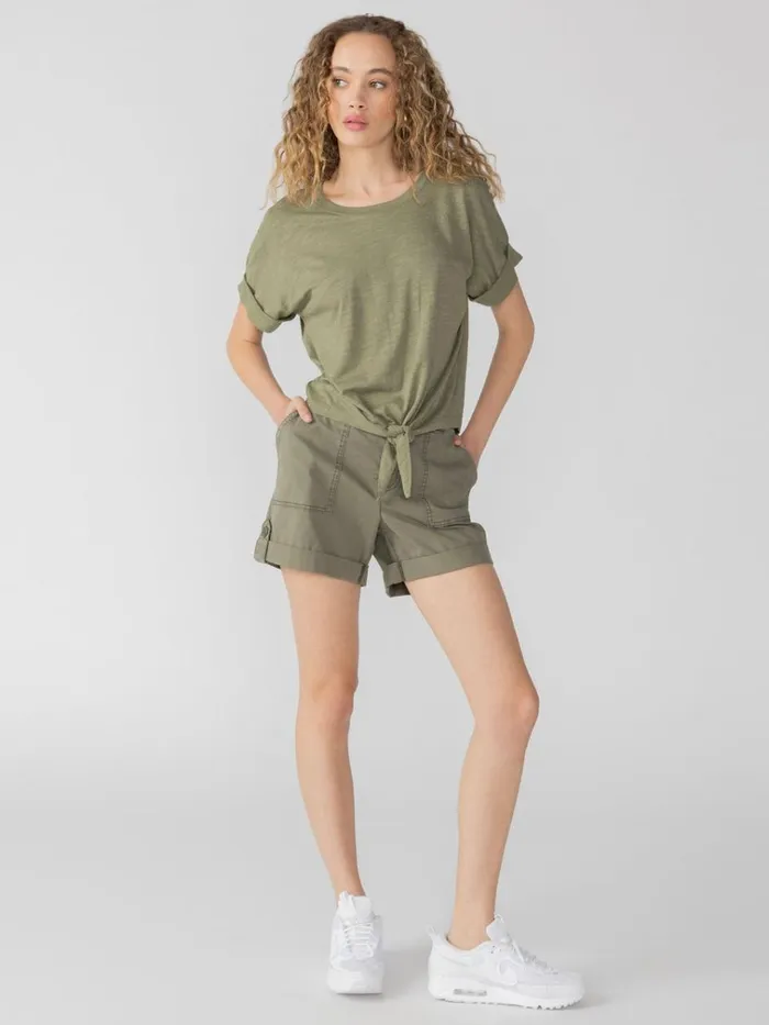 All Day Tie Tee Trail Green Women Sanctuary Clothing Tees and Tops