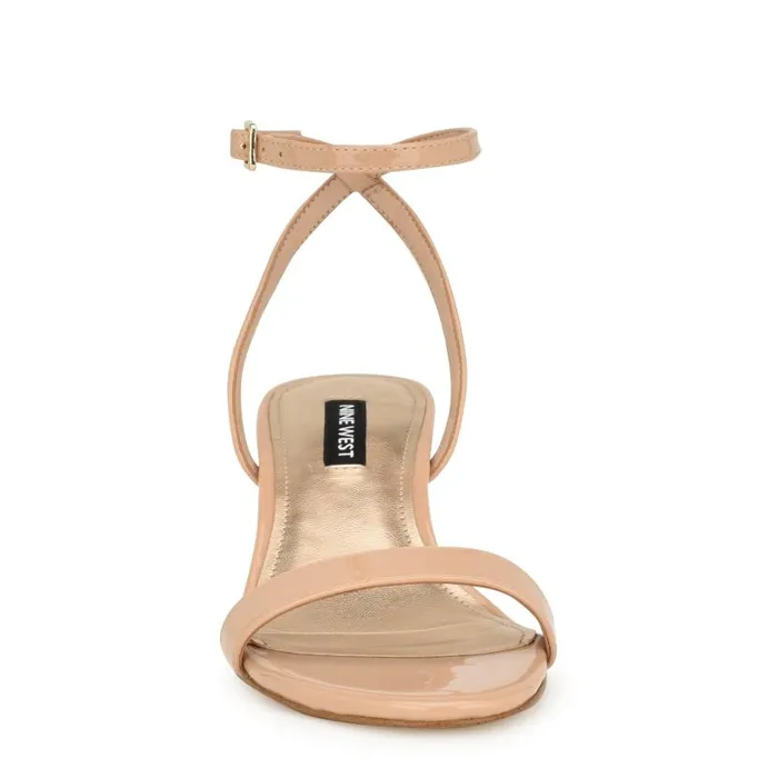 Allora Ankle Strap Block Heeled Sandals Light Natural Women Nine West Sandals