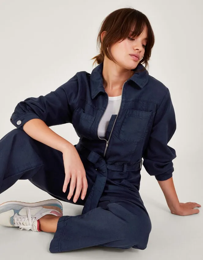 Ally ZipUp Jumpsuit Blue Women Monsoon Dresses