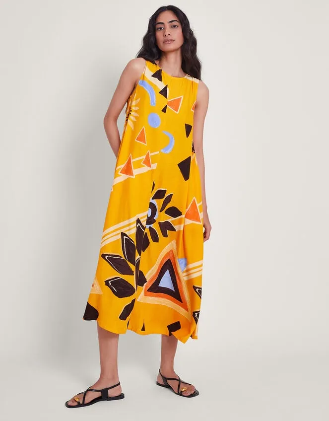 Amanda Print Dress Orange Women Monsoon Dresses