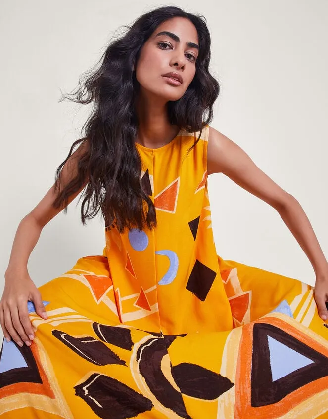 Amanda Print Dress Orange Women Monsoon Dresses