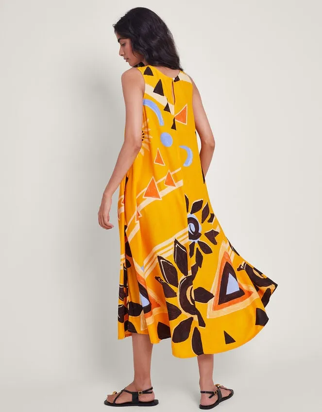 Amanda Print Dress Orange Women Monsoon Dresses